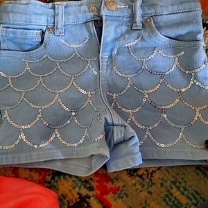 Cat and jack mermaid shorts size 6 6x